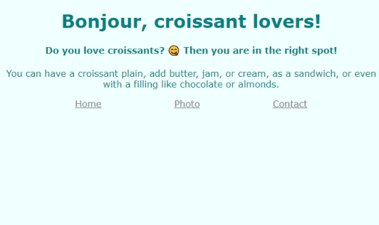 Croissants website